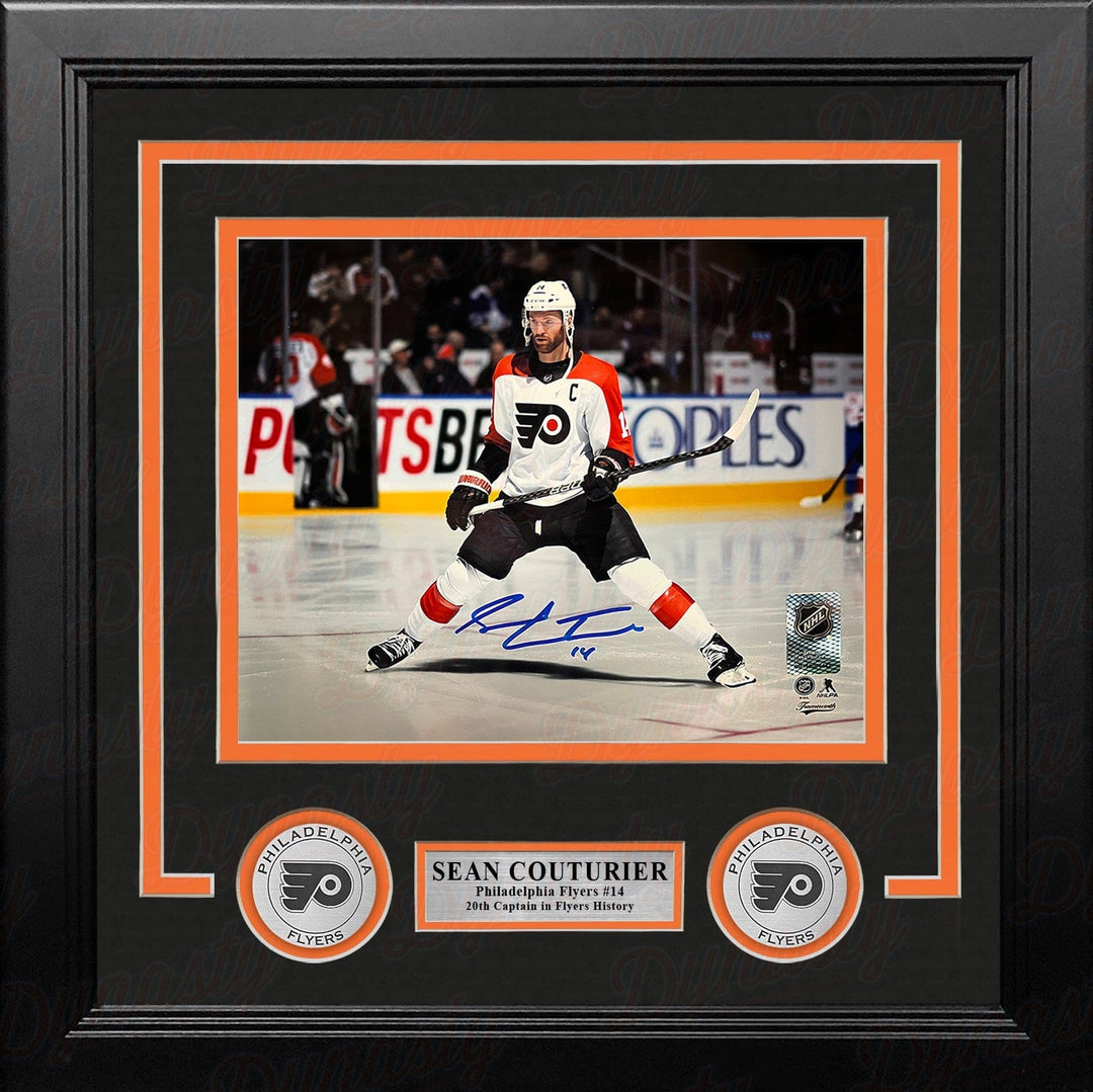Dynasty Sports & Framing Autographed Framed Hockey Photos Sean Couturier Captain Skating Action Philadelphia Flyers Autographed 8" x 10" Framed Hockey Photo