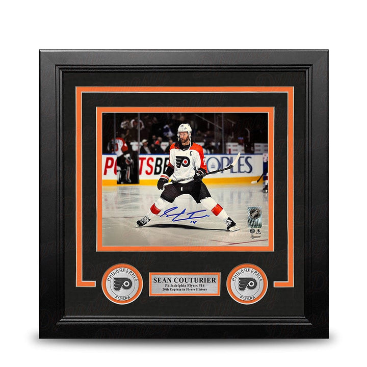 Dynasty Sports & Framing Autographed Framed Hockey Photos Sean Couturier Captain Skating Action Philadelphia Flyers Autographed 8" x 10" Framed Hockey Photo