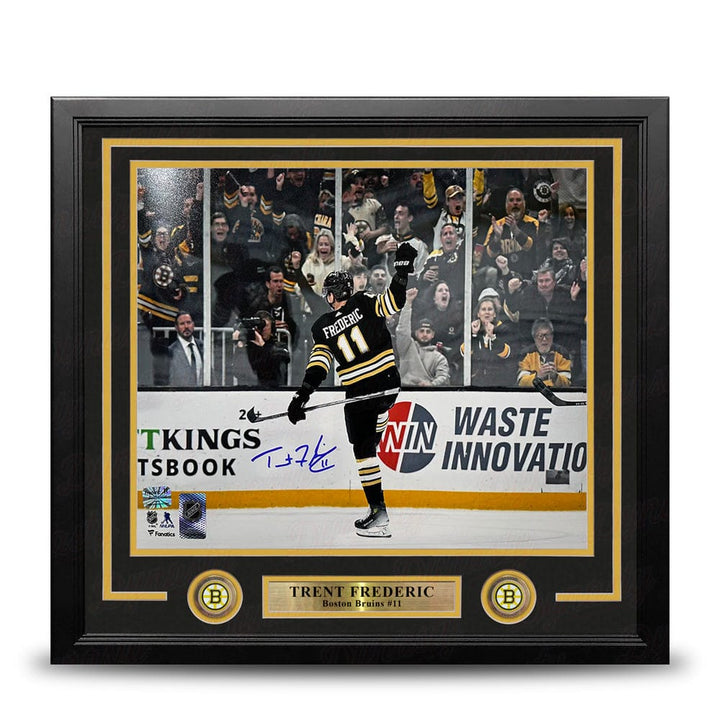 Dynasty Sports & Framing Autographed Framed Hockey Photos Trent Frederic Goal Celebration Boston Bruins Autographed 16" x 20" Framed Hockey Photo