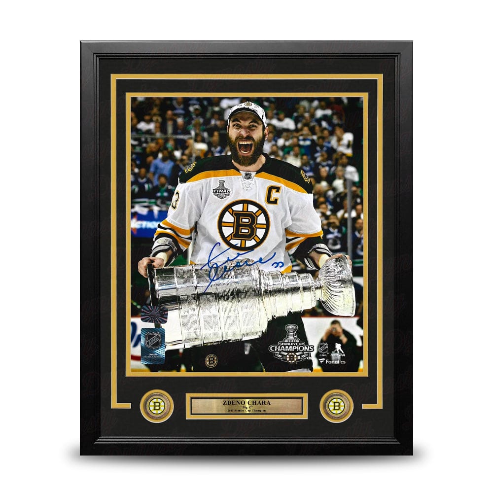 Dynasty Sports & Framing Autographed Framed Hockey Photos Zdeno Chara 2011 Stanley Cup Boston Bruins Autographed 11" x 14" Framed Hockey Photo