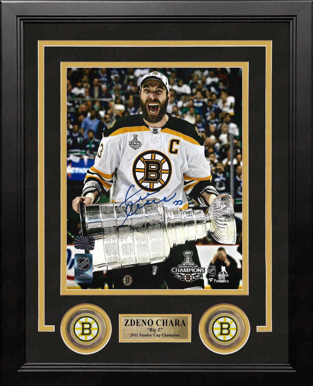 Dynasty Sports & Framing Autographed Framed Hockey Photos Zdeno Chara 2011 Stanley Cup Boston Bruins Autographed 8" x 10" Framed Hockey Photo