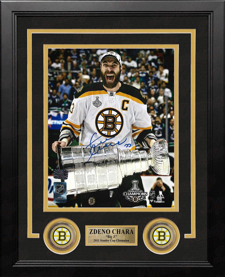 Dynasty Sports & Framing Autographed Framed Hockey Photos Zdeno Chara 2011 Stanley Cup Boston Bruins Autographed 8" x 10" Framed Hockey Photo