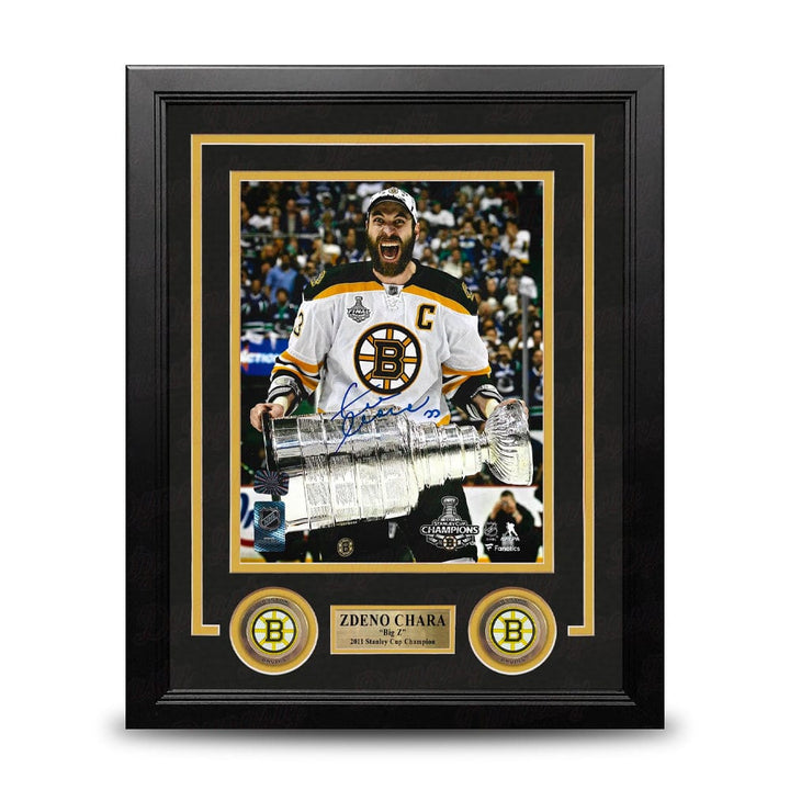 Dynasty Sports & Framing Autographed Framed Hockey Photos Zdeno Chara 2011 Stanley Cup Boston Bruins Autographed 8" x 10" Framed Hockey Photo