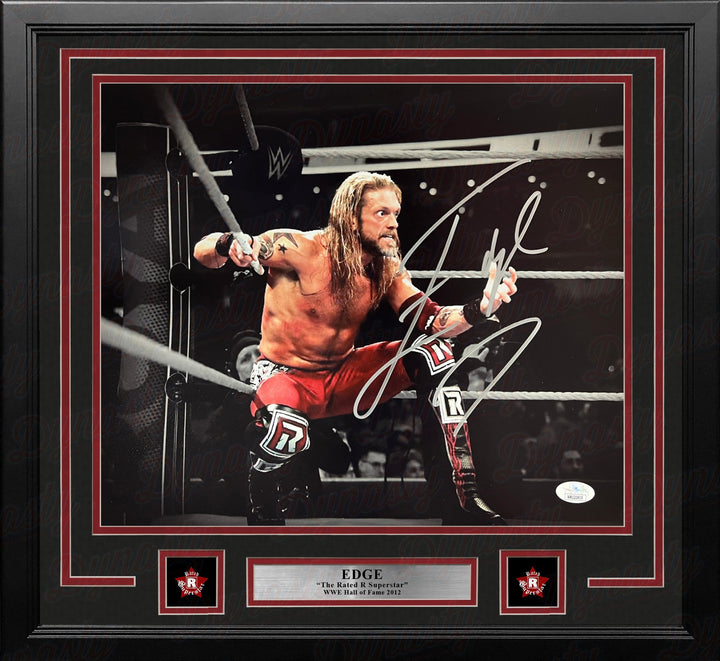 Dynasty Sports & Framing Autographed Framed Wrestling Photos 11x14 Framed Photo Edge Sets Up the Spear Autographed Framed WWE Wrestling Photo
