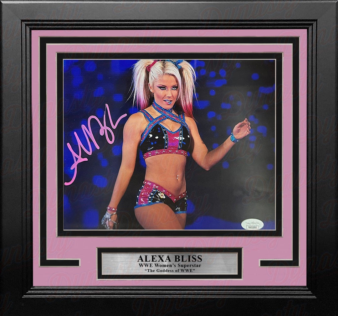 Dynasty Sports & Framing Autographed Framed Wrestling Photos 8x10 Framed Photo Alexa Bliss Making Her Entrance Autographed Framed WWE Wrestling Photo