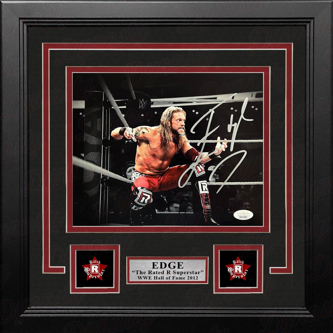 Dynasty Sports & Framing Autographed Framed Wrestling Photos 8x10 Framed Photo Edge Sets Up the Spear Autographed Framed WWE Wrestling Photo