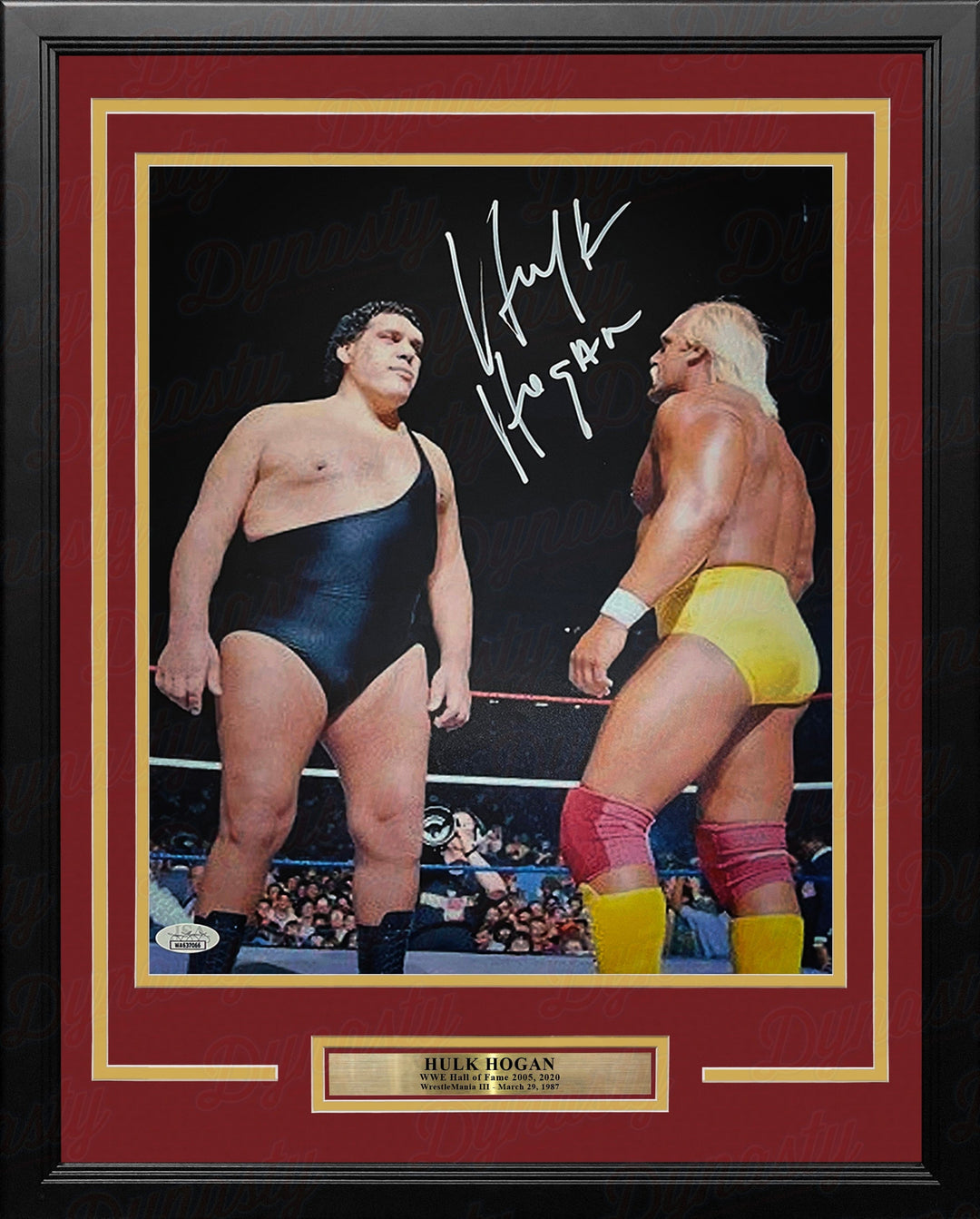 Dynasty Sports & Framing Autographed Framed Wrestling Photos Hulk Hogan WrestleMania III Main Event Autographed Framed 11" x 14" WWE Wrestling Photo