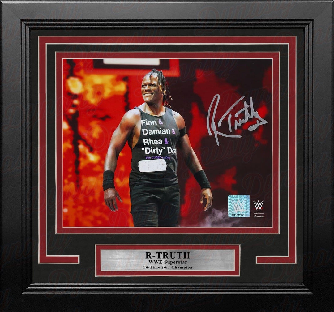 Dynasty Sports & Framing Autographed Framed Wrestling Photos R-Truth Judgment Day Entrance Autographed 8" x 10" Framed WWE Wrestling Photo