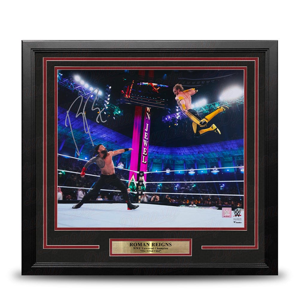 Dynasty Sports & Framing Autographed Framed Wrestling Photos Roman Reigns 2022 Crown Jewel v. Logan Paul Autographed 16" x 20" Framed WWE Wrestling Photo
