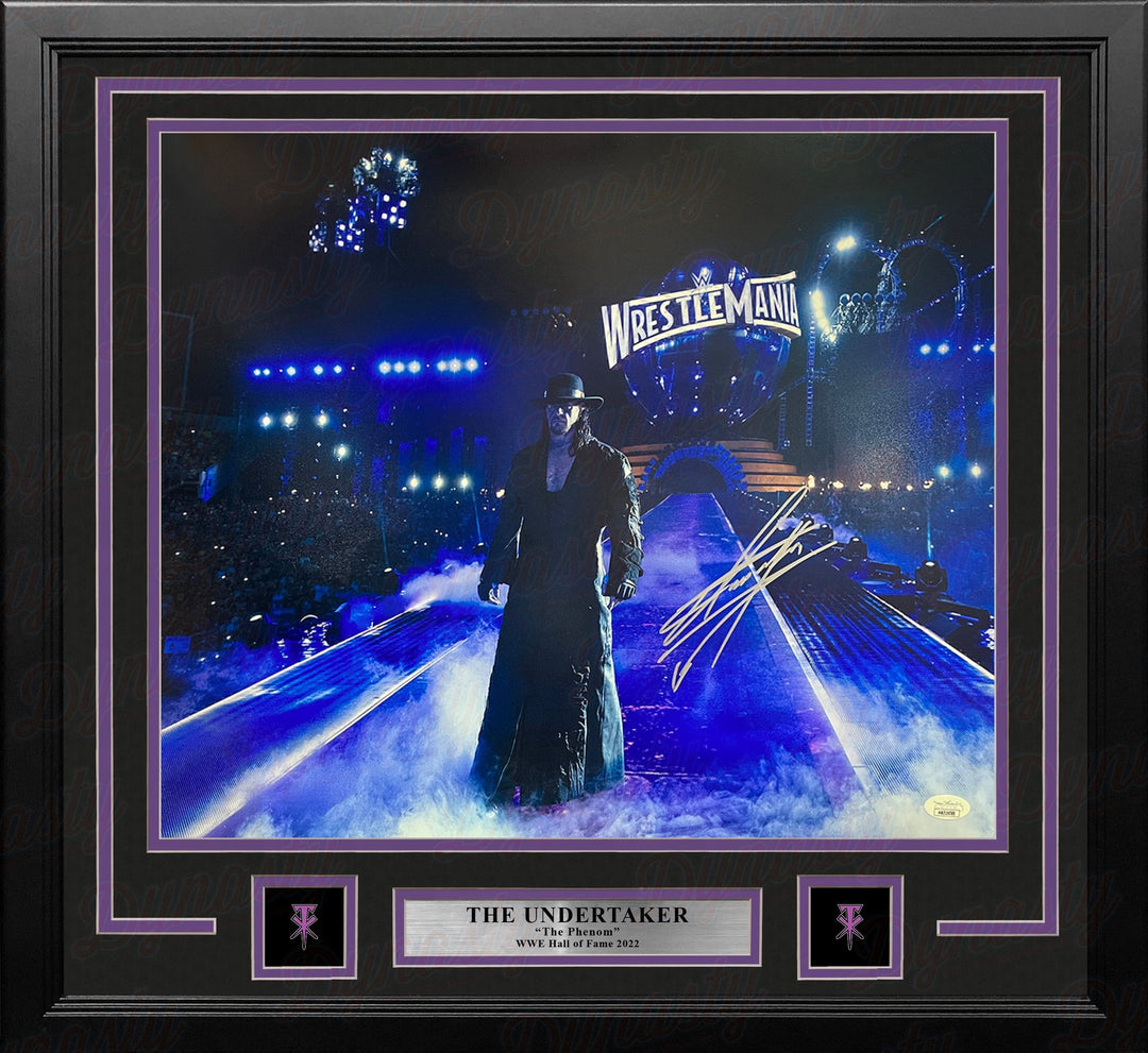 Dynasty Sports & Framing Autographed Framed Wrestling Photos The Undertaker WrestleMania Entrance Autographed 16" x 20" Framed WWE Wrestling Photo