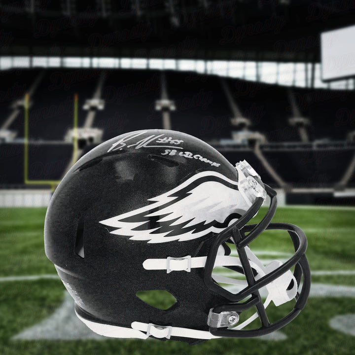 Dynasty Sports & Framing Autographed Helmets Brandon Graham Philadelphia Eagles Autographed Alternate Black Helmet Inscribed Super Bowl Champs