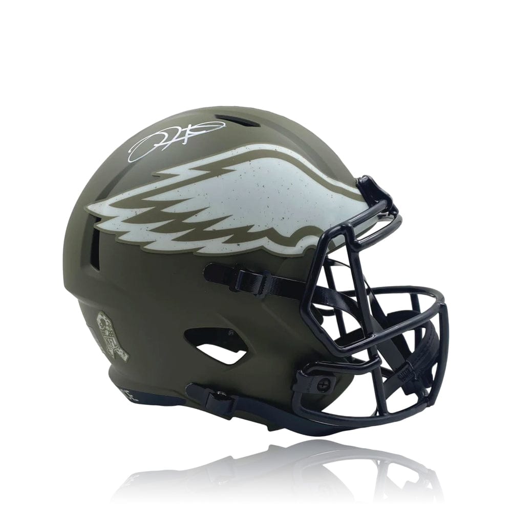 Dynasty Sports & Framing Autographed Helmets Jalen Hurts Philadelphia Eagles Autographed Full-Size 2022 Salute to Service Speed Helmet