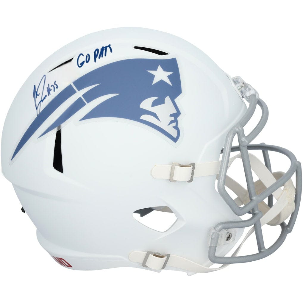Dynasty Sports & Framing Autographed Helmets Marcus Jones New England Patriots Signed & Inscribed Rivalry Speed Replica Helmet