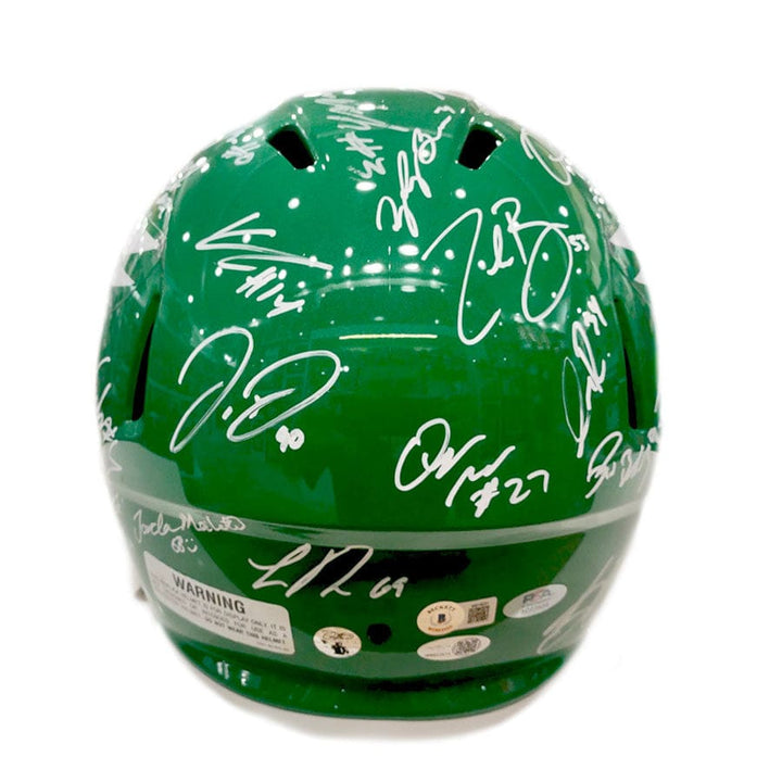 Dynasty Sports & Framing Autographed Helmets Philadelphia Eagles Team-Signed Kelly Green Alternate Full-Size Helmet - 28 Signatures