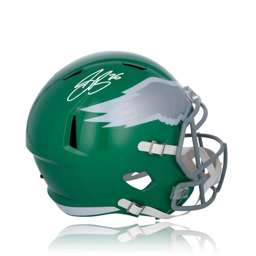 Dynasty Sports & Framing Autographed Helmets Saquon Barkley Philadelphia Eagles Autographed Kelly Green Alternate Full-Size Helmet