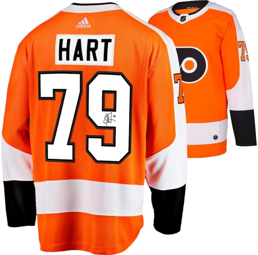 Dynasty Sports & Framing Autographed Hockey Jerseys Carter Hart Philadelphia Flyers Autographed Hockey Breakaway Player Jersey - JSA Authenticated