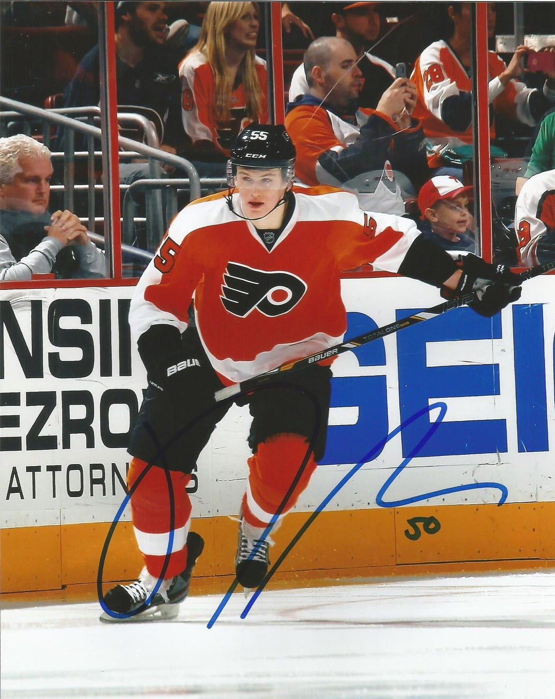 Dynasty Sports & Framing Autographed Hockey Photos 11x14 Photo Samuel Morin Skating Autographed Philadelphia Flyers Hockey Photo