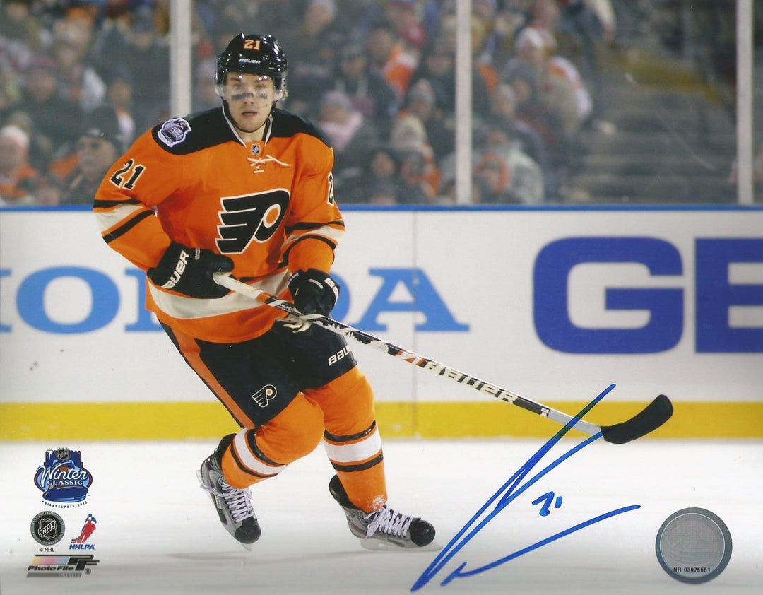 Dynasty Sports & Framing Autographed Hockey Photos 8x10 Photo James Van Riemsdyk 2012 Winter Classic Autographed Philadelphia Flyers Hockey Photo