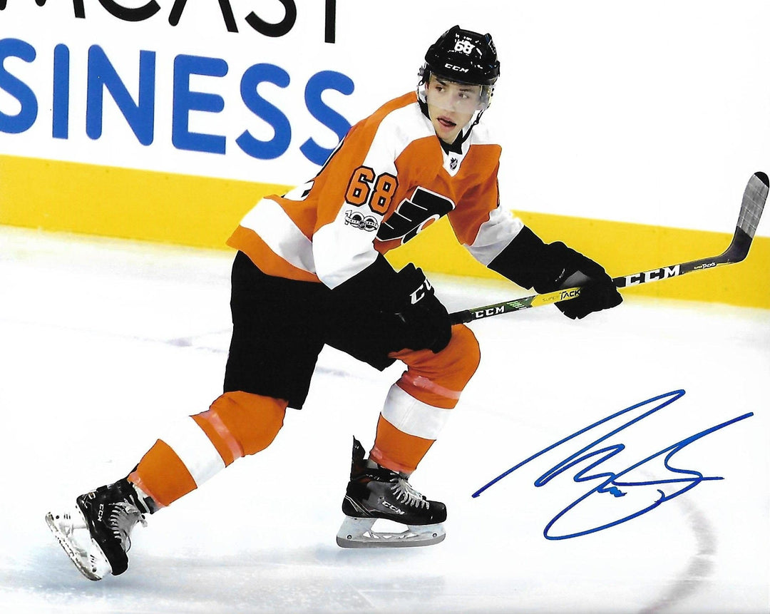 Dynasty Sports & Framing Autographed Hockey Photos 8x10 Photo Morgan Frost in Action Autographed Philadelphia Flyers Hockey Photo