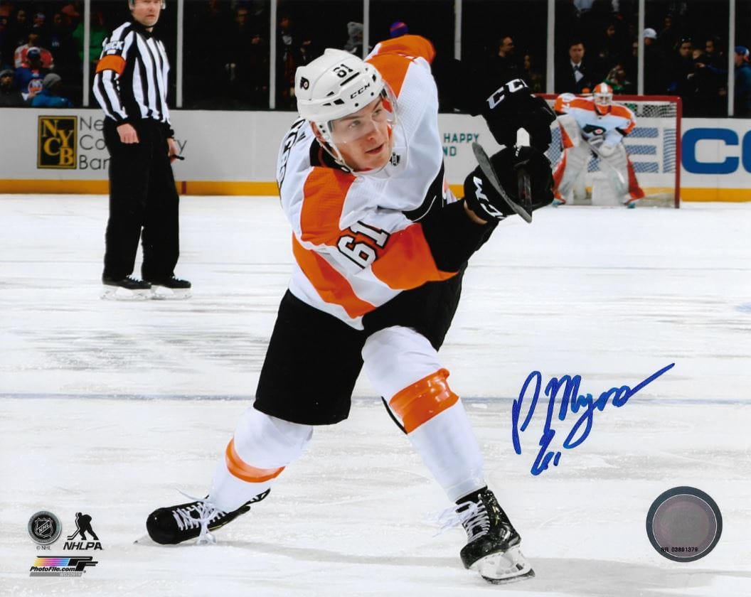 Dynasty Sports & Framing Autographed Hockey Photos 8x10 Photo Philippe Myers Philadelphia Flyers Autographed NHL Hockey Photo
