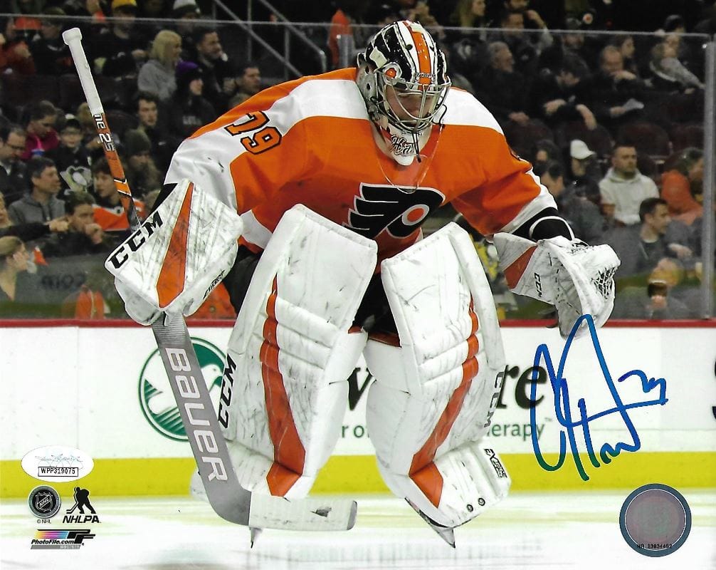 Dynasty Sports & Framing Autographed Hockey Photos Carter Hart Jumping on the Ice Philadelphia Flyers Autographed 11" x 14" Hockey Photo