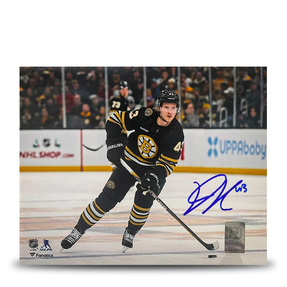 Dynasty Sports & Framing Autographed Hockey Photos Danton Heinen in Action Boston Bruins Autographed 8" x 10" Hockey Photo