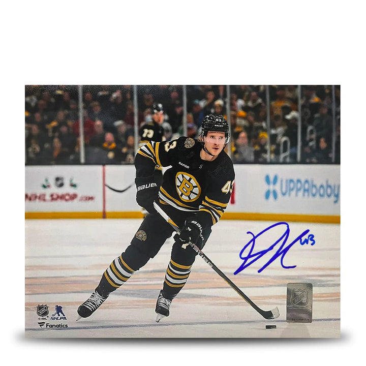 Dynasty Sports & Framing Autographed Hockey Photos Danton Heinen in Action Boston Bruins Autographed 8" x 10" Hockey Photo