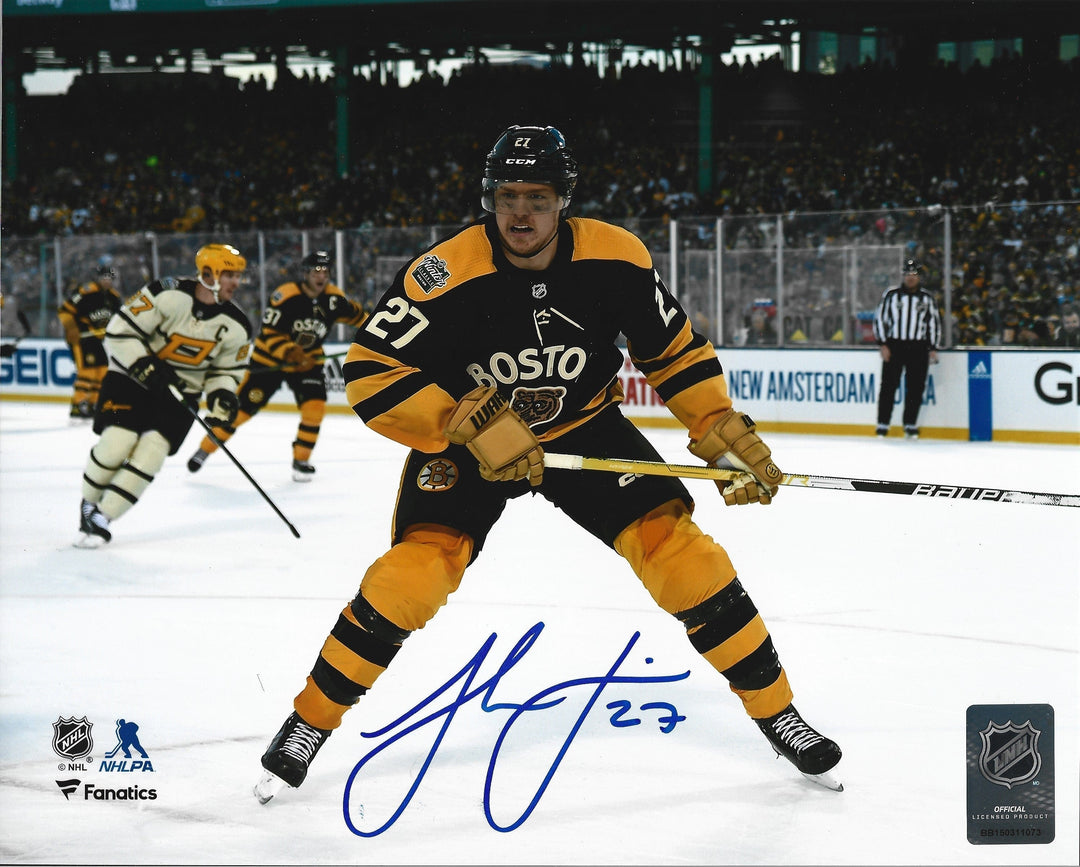 Dynasty Sports & Framing Autographed Hockey Photos Hampus Lindholm 2023 Winter Classic Action Boston Bruins Autographed 11" x 14" Hockey Photo