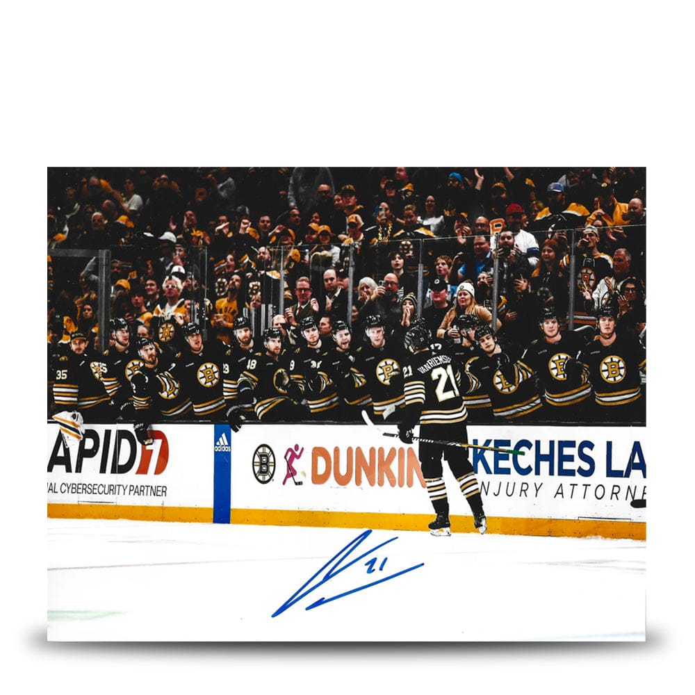 Dynasty Sports & Framing Autographed Hockey Photos James Van Riemsdyk Goal Celebration Autographed Boston Bruins 11" x 14" Hockey Photo
