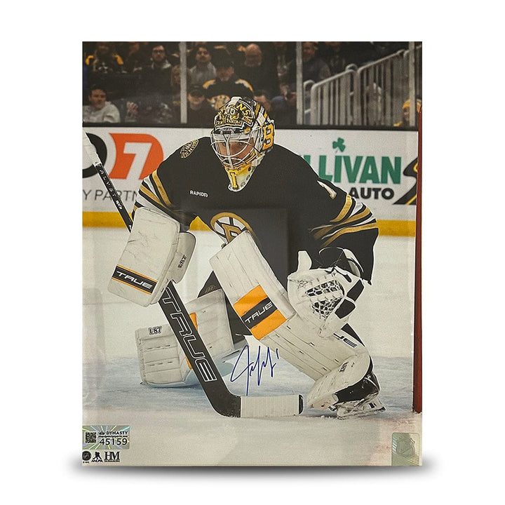 Dynasty Sports & Framing Autographed Hockey Photos Jeremy Swayman in Goal Boston Bruins Autographed 16" x 20" Hockey Photo
