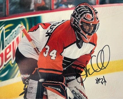 Dynasty Sports & Framing Autographed Hockey Photos John Vanbiesbrouck in Action Philadelphia Flyers Autographed 8" x 10" Hockey Photo