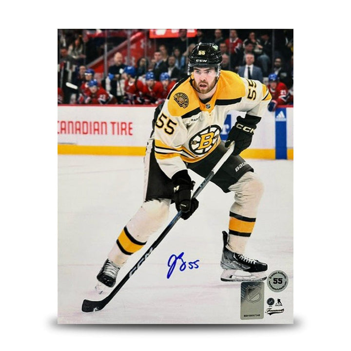 Dynasty Sports & Framing Autographed Hockey Photos Justin Brazeau in Action Boston Bruins Autographed 8" x 10" Hockey Photo