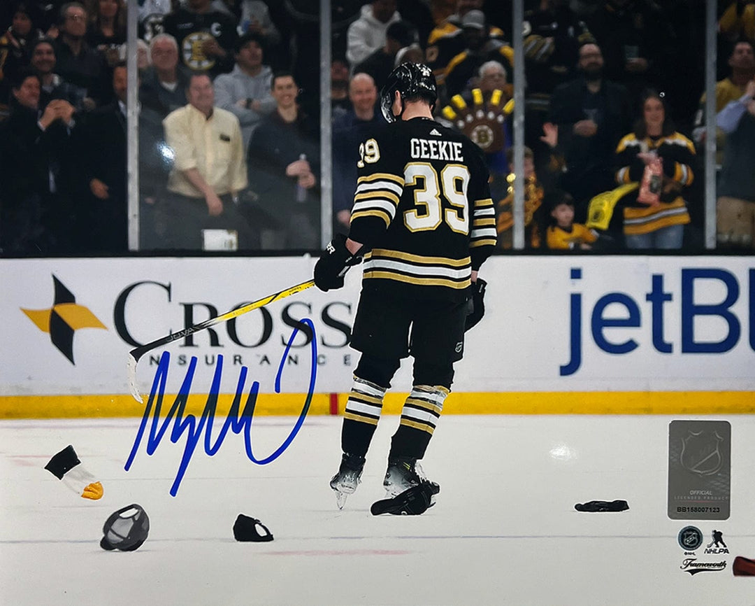 Dynasty Sports & Framing Autographed Hockey Photos Morgan Geekie Hat Trick Boston Bruins Autographed 11" x 14" Hockey Photo