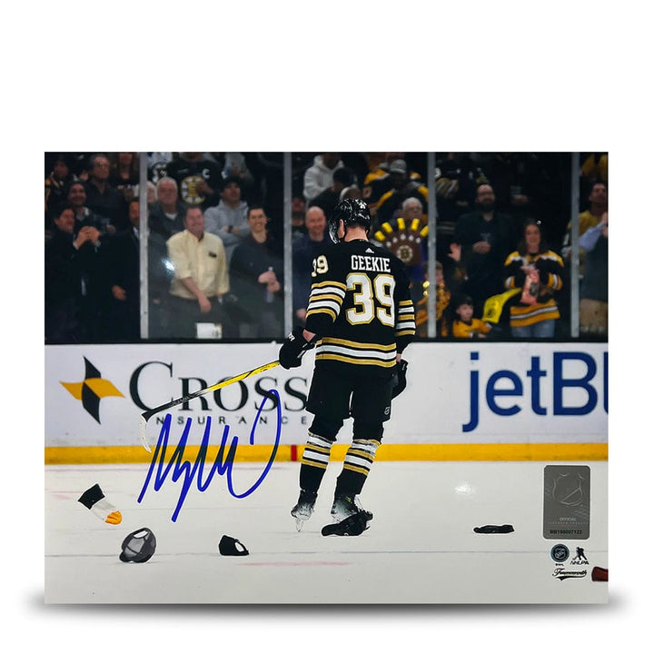 Dynasty Sports & Framing Autographed Hockey Photos Morgan Geekie Hat Trick Boston Bruins Autographed 11" x 14" Hockey Photo