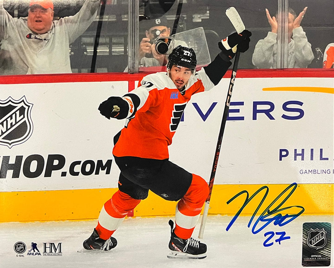 Dynasty Sports & Framing Autographed Hockey Photos Noah Cates Celebration Autographed Philadelphia Flyers 8" x 10" Hockey Photo