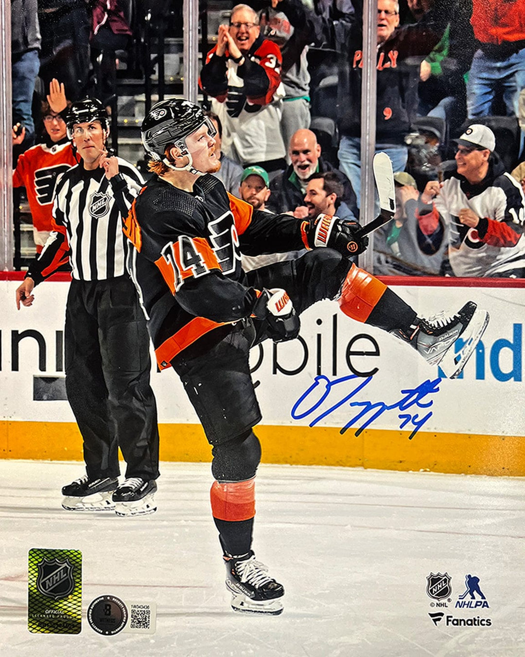 Dynasty Sports & Framing Autographed Hockey Photos Owen Tippett Goal Celebration Philadelphia Flyers Autographed 16" x 20" Hockey Photo