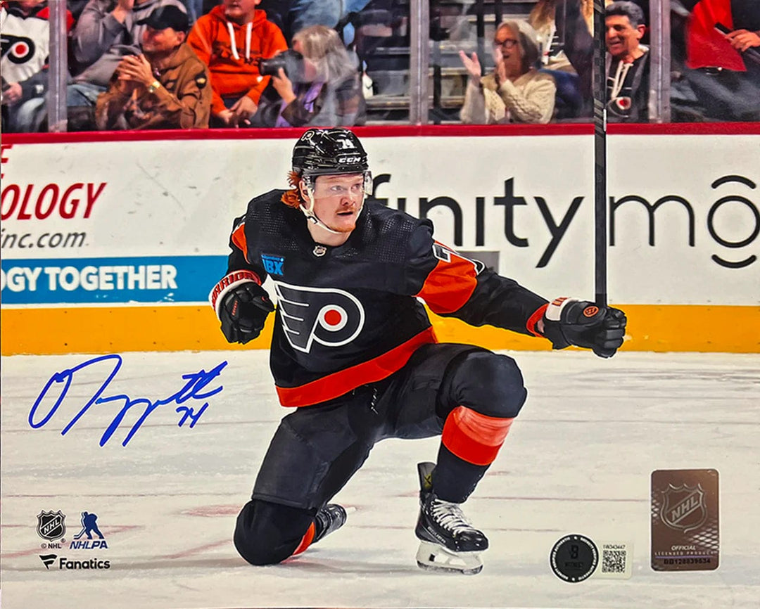 Dynasty Sports & Framing Autographed Hockey Photos Owen Tippett Knee Celebration Philadelphia Flyers Autographed 11" x 14" Hockey Photo