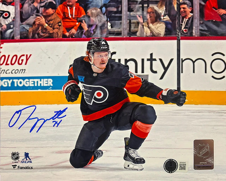 Dynasty Sports & Framing Autographed Hockey Photos Owen Tippett Knee Celebration Philadelphia Flyers Autographed 11" x 14" Hockey Photo