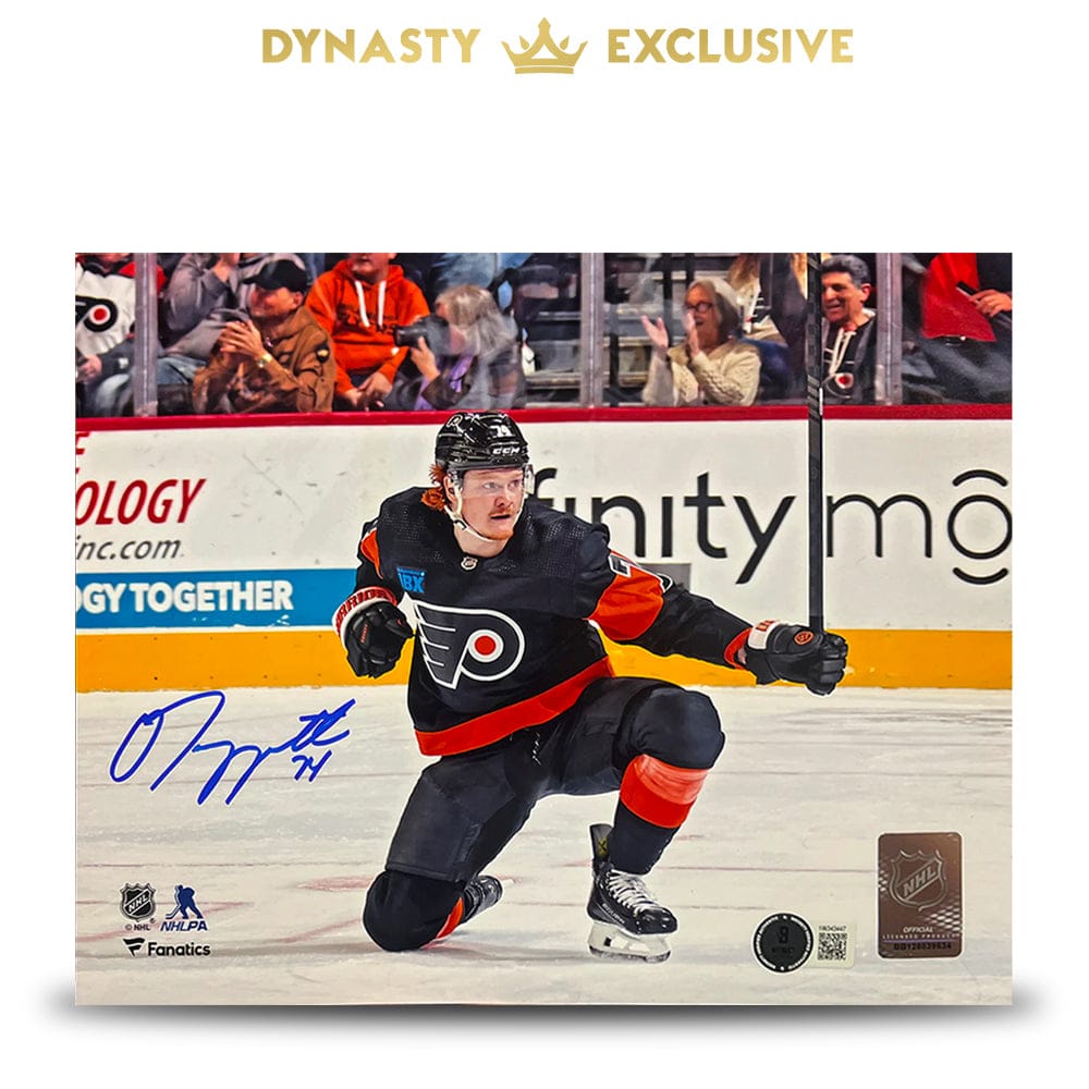 Dynasty Sports & Framing Autographed Hockey Photos Owen Tippett Knee Celebration Philadelphia Flyers Autographed 16" x 20" Hockey Photo
