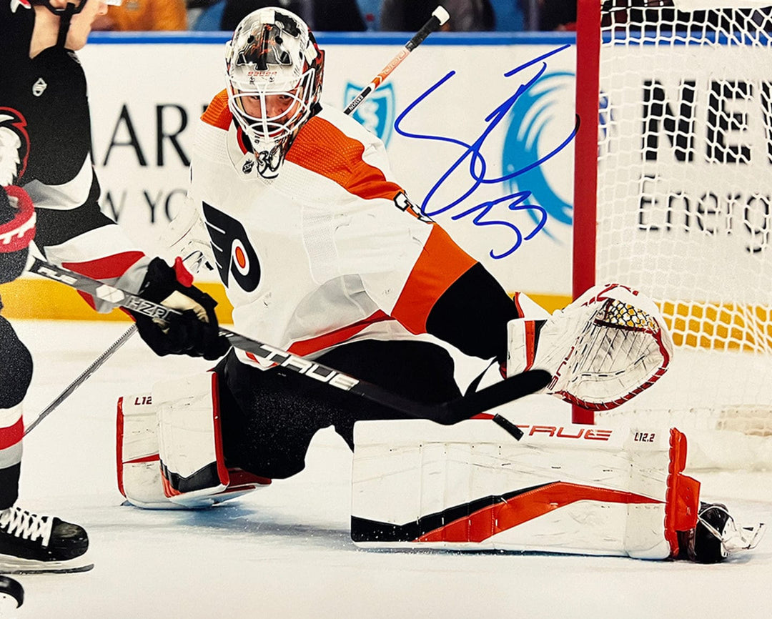 Dynasty Sports & Framing Autographed Hockey Photos Samuel Ersson First Shutout Philadelphia Flyers Autographed 11" x 14" Hockey Photo