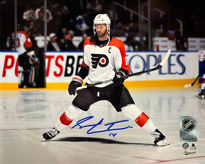 Dynasty Sports & Framing Autographed Hockey Photos Sean Couturier Captain Skating Action Philadelphia Flyers Autographed 11" x 14" Hockey Photo