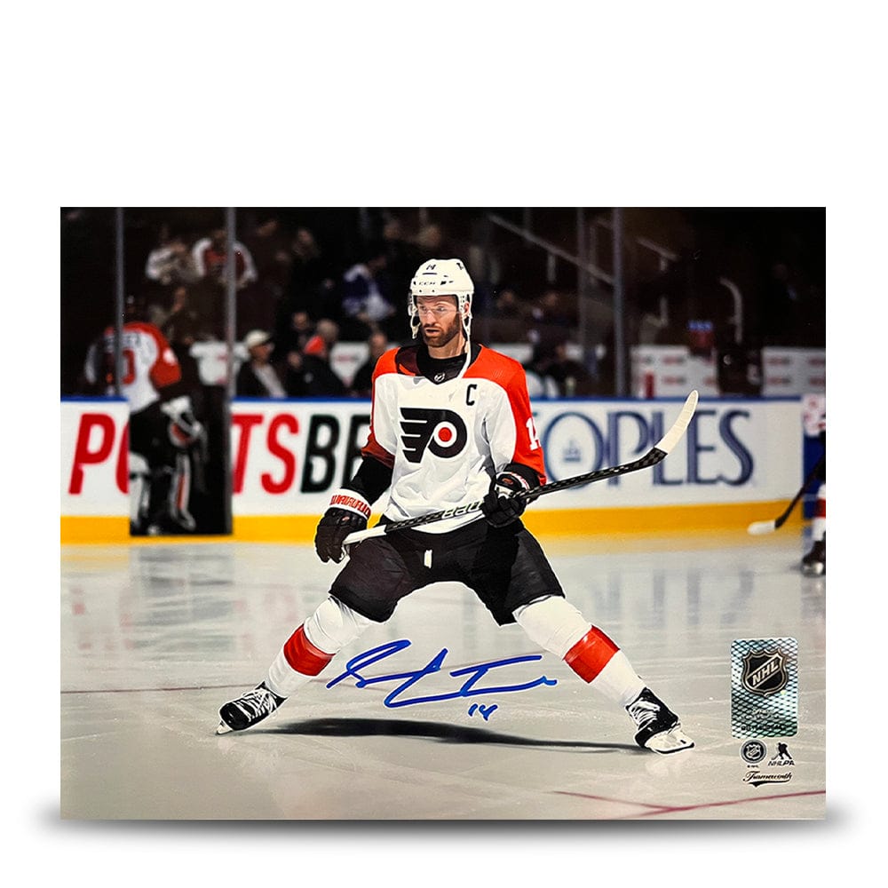 Dynasty Sports & Framing Autographed Hockey Photos Sean Couturier Captain Skating Action Philadelphia Flyers Autographed 16" x 20" Hockey Photo
