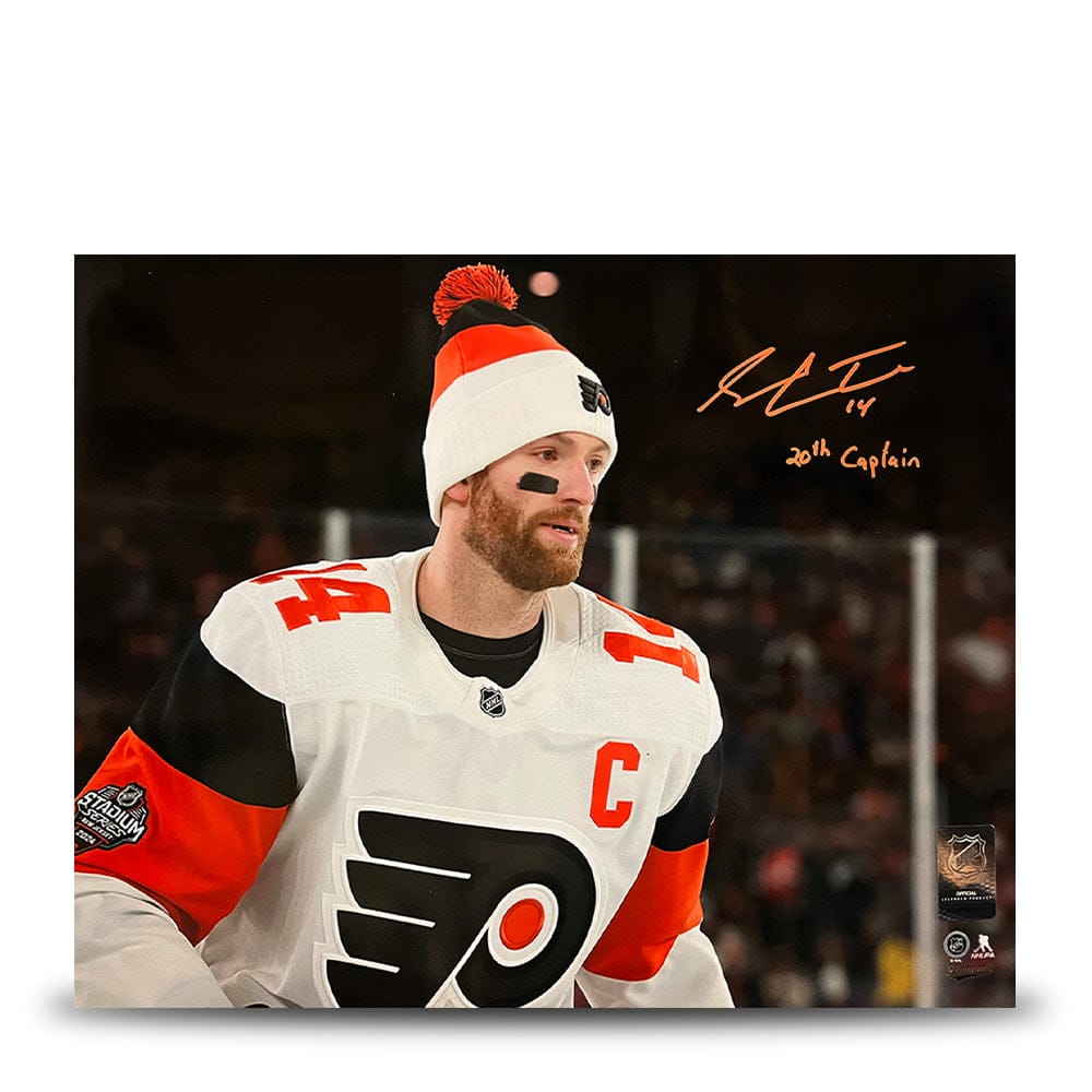 Dynasty Sports & Framing Autographed Hockey Photos Sean Couturier Stadium Ser. Captain Debut Philadelphia Flyers Autographed 16x20 Photo - 20th Captain