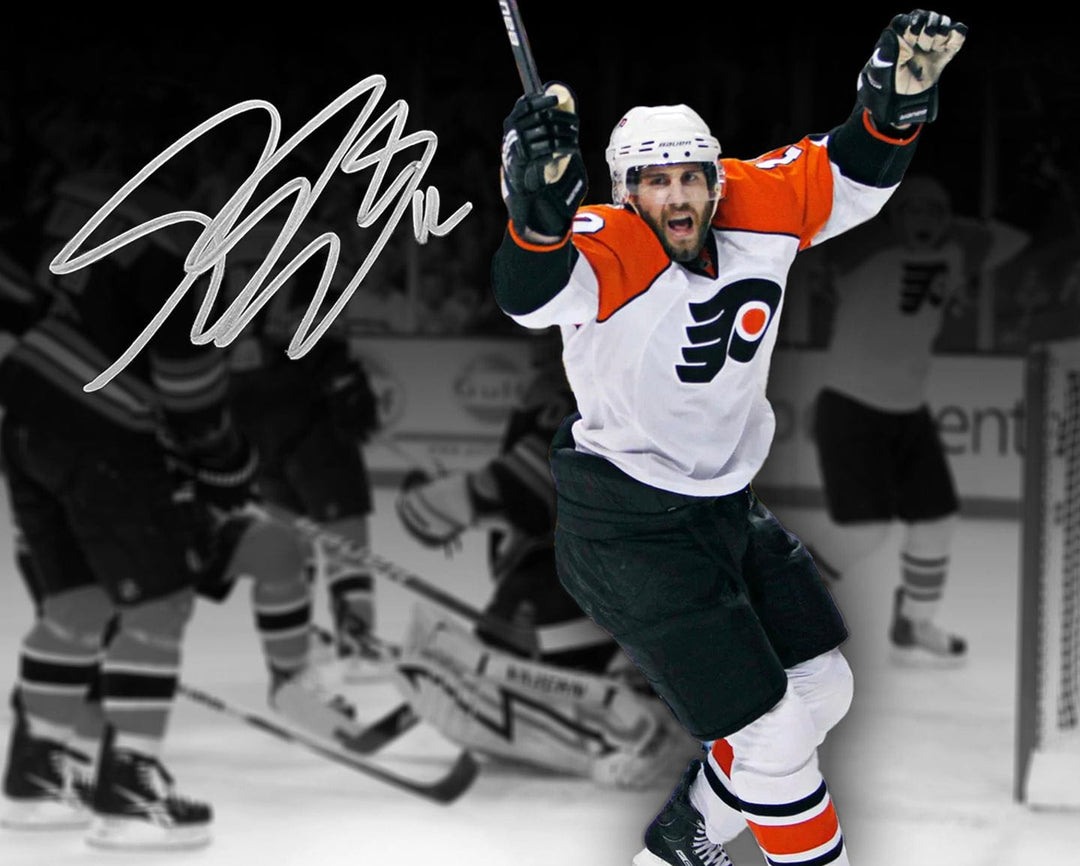 Dynasty Sports & Framing Autographed Hockey Photos Simon Gagne Philadelphia Flyers Game 7 Game-Winning Goal v. Bruins Autographed 8x10 Blackout Photo