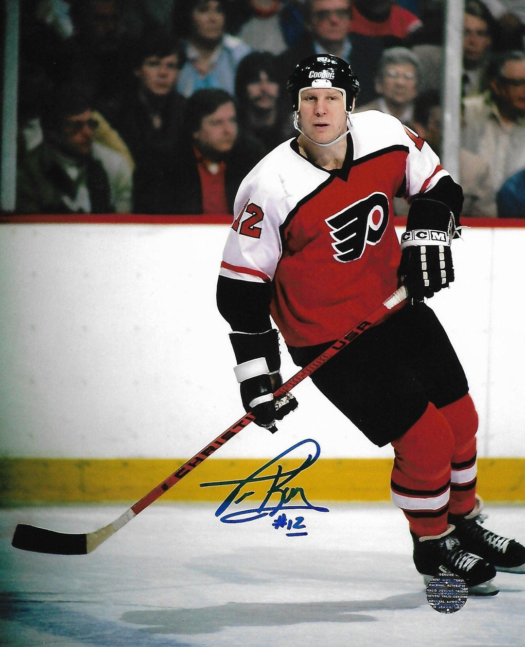 Dynasty Sports & Framing Autographed Hockey Photos Tim Kerr in Action Philadelphia Flyers Autographed 8" x 10" Hockey Photo