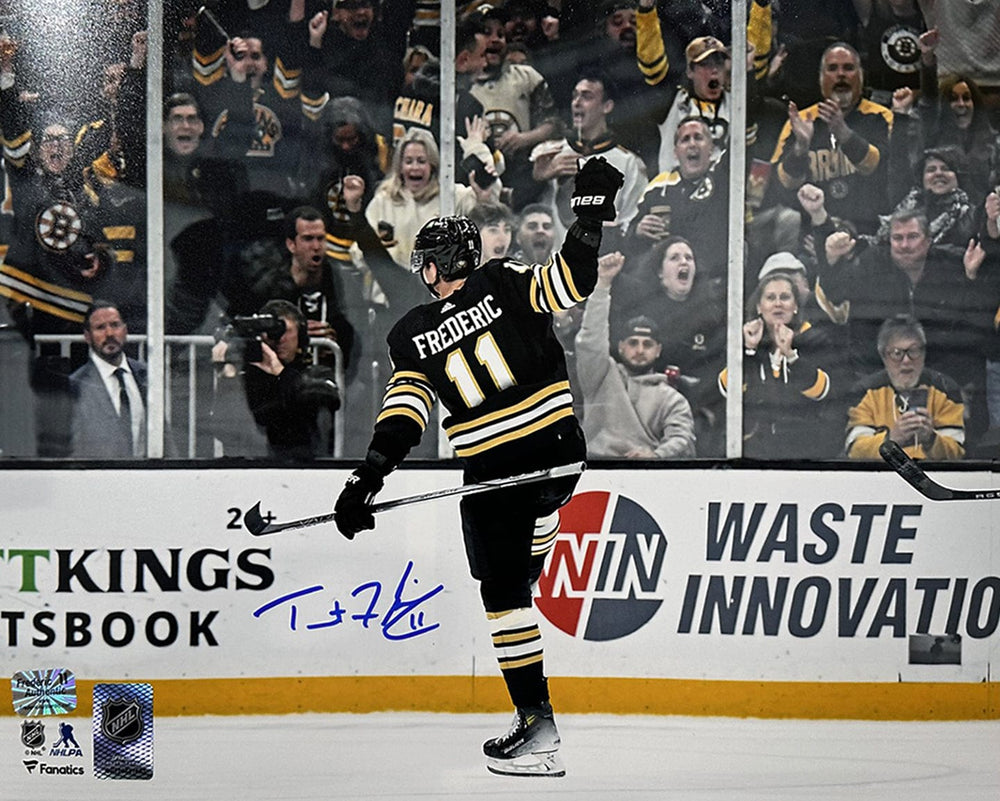 Dynasty Sports & Framing Autographed Hockey Photos Trent Frederic Goal Celebration Boston Bruins Autographed 16" x 20" Hockey Photo