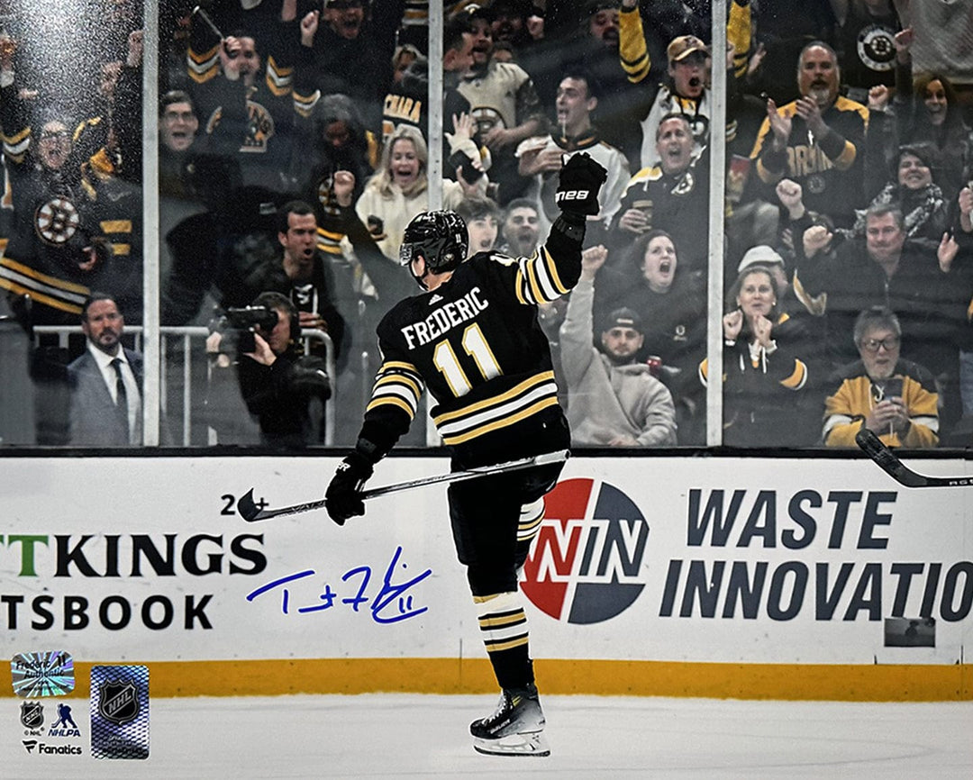 Dynasty Sports & Framing Autographed Hockey Photos Trent Frederic Goal Celebration Boston Bruins Autographed 16" x 20" Hockey Photo