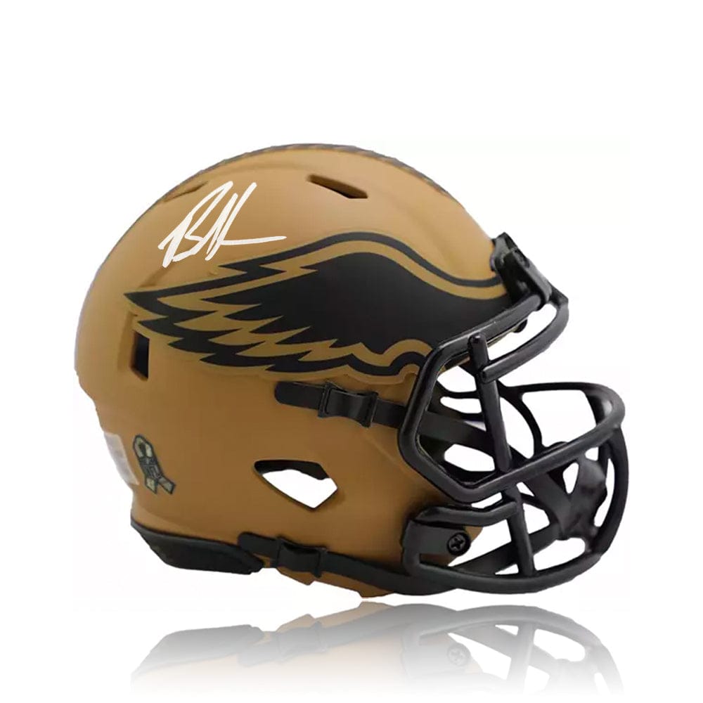 Dynasty Sports & Framing Autographed Mini-Helmets Brandon Graham Philadelphia Eagles Autographed 2023 Salute to Service Camo Mini-Helmet