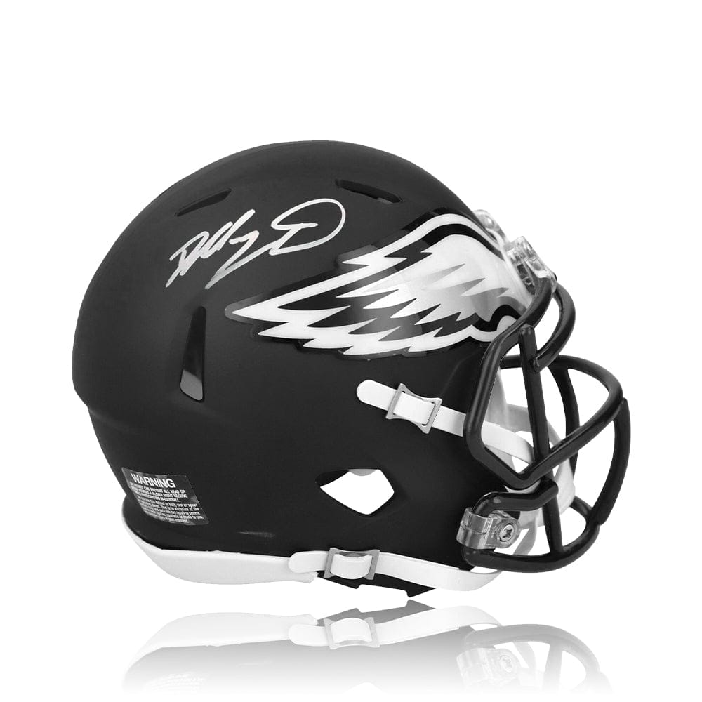 Dynasty Sports & Framing Autographed Mini-Helmets Dallas Goedert Philadelphia Eagles Autographed Alternate Black Speed Mini-Helmet