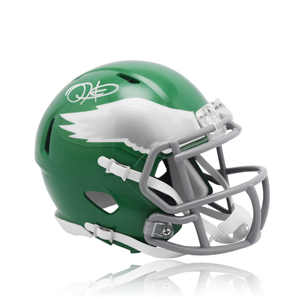 Dynasty Sports & Framing Autographed Mini-Helmets Jalen Hurts Philadelphia Eagles Autographed Alternate Kelly Green Mini-Helmet